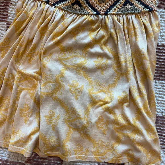 Dries Van Noten Gold Cream Olive Black Cream Pink Crochet Knit Babydoll Tank Top - Picture 3 of 5